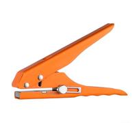 Volakebeing 1 PCS Heavy Duty 15MM Hole Puncher for Paper Cardboard PVC Cards Metal Sheets Leather DIY Crafts Documents Portable Hand Tool with Ergonomic Grip Orange