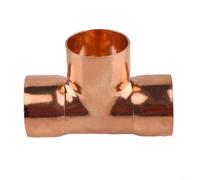 Volakebeing 10 Pack Copper Equal Tee Fitting for M L K Type Copper Tubing, 3-Way Pressure Copper Pipe Fittings Compatible with Residential and Commercial(5)