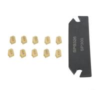 Volakebeing 10 Pcs GTN3 SP300 Inserts With SPB26 3 Lathe Parting And Grooving Tool Holder 26mm Blade For Enhanced Durability And Cutting Performance On Steel
