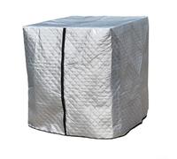 Volakebeing 1000L IBC Water Tank Cover, Frost-Proof Thermal Insulation with 420D Oxford Fabric, UV Protection for Outdoor Rainwater Container, Aluminium Foil Lining(Silver)