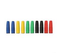 Volakebeing 10Pcs 4mm Banana Female Receptacle Adapter Insulated Wire Connectors PVC Brass Nickel Plated Speaker Terminals Audio Cable Connectors Mixed Colors(Mixed Colors)