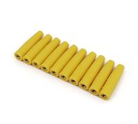 Volakebeing 10Pcs 4mm Banana Female Receptacle Adapter Insulated Wire Connectors PVC Brass Nickel Plated Speaker Terminals Audio Cable Connectors Mixed Colors(Yellow)
