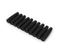 Volakebeing 10Pcs 4mm Banana Female Receptacle Adapter Insulated Wire Connectors PVC Brass Nickel Plated Speaker Terminals Audio Cable Connectors Mixed Colors(Black)