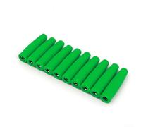 Volakebeing 10Pcs 4mm Banana Female Receptacle Adapter Insulated Wire Connectors PVC Brass Nickel Plated Speaker Terminals Audio Cable Connectors Mixed Colors(Green)