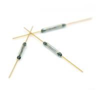 Volakebeing 10PCS Normally Open Reed Switch Magnetic Proximity Sensor 2x14mm Glass Tube for IoT Projects Electronic Circuits SPST-NO (Gold Foot - Green Tube)