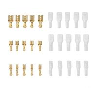 Volakebeing 120 Pcs Cable Spade Lugs Wire Terminal Crimp Connector Kit 2.8mm 4.8mm 6.3mm Male Female with Insulation Sleeves for for Automotive Home Appliances
