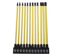 Volakebeing 12pcs 150mm Torx Security Screwdriver Bit Set, Magnetic 1/4 Inch Hex Shank, T7-T40 Heavy Duty Drill Bits for Driver, Power Tool Attachments, Precision