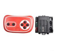 Volakebeing 2.4G Remote Control Receiver 6V 12V 24V Electric Toy Car Controller with Frequency Matching for Children Vehicle RC Cars Welye Compatible(RX23 A 12V Full Set red)