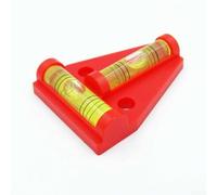 Volakebeing 2 Pack T-Shape Two Way Bubble Level for Level, 58mm Horizontal Triangle Level with 2 Bubbles, Acrylic Material, for Pictures TVs Caravans(red)
