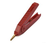 Volakebeing 2 PCS Clip Kelvin Copper Gold Plated LCR Test Clips for Electrical Engineering Measurement Black Red 20A 90mm