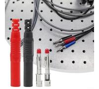 Volakebeing 2 Pcs Insulated Safety 4mm Male Banana Connectors Red Black DIY Test Leads Probes Electrical Engineering CATII 1000V 32A Nickel Plated Brass