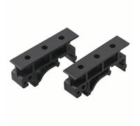 Volakebeing 2 Pieces PCB DIN Rail Mounting Bracket Clips for 35mm Rail Mount Adapter Circuit Board Holder Support Clips Grey Black Green(Black)