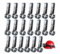 Volakebeing 20 Pack Hard Hat Accessories, Plastic Headlamp Hooks, Black Helmet Light Clips for Secure Mounting, Compact and Lightweight()