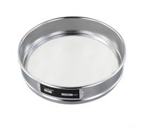Volakebeing 20cm Chrome Plated Laboratory Sieve Stainless Steel Mesh Screen Filter for Sample Inspection Medicine Testing Multiple Mesh Options(40 Mesh)