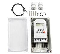 Volakebeing 230VAC 30A Digital Timer Switch with 99 Daily Cycles, IP65 Waterproof Housing, Built-in 3V CR2450 Lithium Battery, Automatic ON/OFF Control for Street Lights(B)