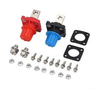 Volakebeing 250A High Current Lithium Battery Terminal Block for Energy Storage Systems, 2-Pack, Copper Nickel-Plated Connector with PA66 Housing, IP66 Rated