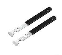 Volakebeing 2PCS Heavy Duty Steel Paver Removal Tool with Galvanized Finish, Ergonomic Non-Slip Rubber Grip for Easily Lifting and Extracting Loose Patio Garden Pavers