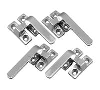 Volakebeing 304 Stainless Steel Door Handle Lock for Casement Window Shutter Fire Escape Doors Silver Knob Buckle Hardware 80mm 100mm Modern Design(Small Right)
