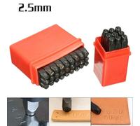Volakebeing 36pcs Metal Stamping Kit with Number and Alphabet Steel Punch Set, Letter Marking Stamps and Steel Stamping Dies for Jewellery Making, Leather Work, Wood(2.5mm)