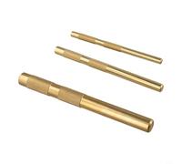 Volakebeing 3Pcs Brass Drift Punch Set 3/4 1/2 3/8 Inch, Non-Marring Chisel Punches for Pin Removal, Mechanic Hand Tools for Automotive Repair, Woodworking Drift Pins and