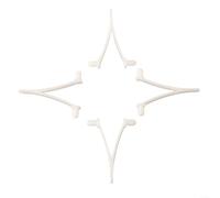 Volakebeing 4 PCS V Style Wishbone Spring Clip for Swimming Pool Telescopic Poles, Pool Brush Leaf Vacuum Head Handle Accessory, Pool Maintenance Equipment, White