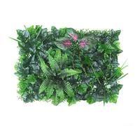 Volakebeing 40X60cm Artificial Grass Wall Panel Plastic Simulation Lawn Plant Mat Home Hotel Cafe Wedding Party Garden Background Decoration Easy To Clean Anti-UV(B)