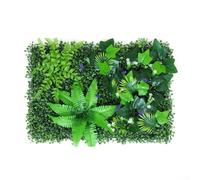 Volakebeing 40X60cm Artificial Grass Wall Panel Plastic Simulation Lawn Plant Mat Home Hotel Cafe Wedding Party Garden Background Decoration Easy To Clean Anti-UV(D)