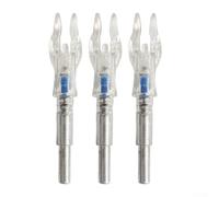 Volakebeing 42mm Led Lighted Automatic Arrow Compound Recurve Bow Red Light up Tail 3 Pack Nocks Glow Night for Accessories Hunting Blue Green (42 blue)