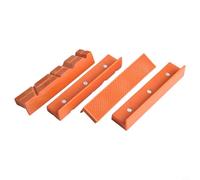 Volakebeing 4pcs Magnetic Soft Jaw Pads Rubber Covers for 4 5 6 Inch Metal Bench Vise Machine Tools Protection Orange PPT Material Strong Magnets Mill Accessories(5inch Orange)