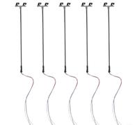 Volakebeing 5 Pack Twin LED Flood Light Set OO Scale 1:76 Model Railways Model Train Layout Accessories White Luminous 3V 12Cm Height Yard Street Platform Miniature