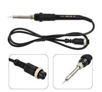 Volakebeing 50W Soldering Iron Handle Compatible 936 936A 937D 852 852D Solder Stations Metal Tin Plating High Temperature Resistance Black Professional Workshop Tool