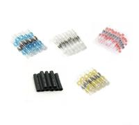 Volakebeing 650PCS Waterproof Heat Shrink Solder Sleeve Butt Wire Connector Terminal Kit, PE+Tin Material, 3:1 Shrink Ratio, Red Blue White Yellow for 22-10 AWG Cables
