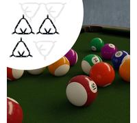 Volakebeing 6Pcs Pool Table Triangle Rack Positioning Stickers Billiard Ball Placement Aids White Black Plastic Lightweight Design for 8 9 10 Ball Games Professional