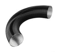 Volakebeing 75mm Aluminium Foil Ducting Hose for Diesel Air Parking Heater,Anti-Impact Pipe Compatible with for Webasto, Black Flexible Telescopic Air Outlet Tube(80CM)