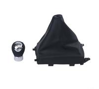Volakebeing A Half Over Gear Lever Shift Knob Gear with Leather Black Gaiter Shell 5 Dozen 6 Abs（5 Manual Replacement Shifter for 6-Piece 20022007 Boot Pu Leather and Speed Speed