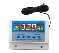 Volakebeing AC 220V DC 12V 24V Digital Thermostat 5000W 30A Temperature Controller with -19 to 99℃ Control Range and -50 to 110℃ Measurement for Heating Cooling Systems(DC12V 300W)