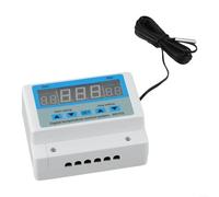 Volakebeing AC 220V DC 12V 24V Digital Thermostat 5000W 30A Temperature Controller with -19 to 99℃ Control Range and -50 to 110℃ Measurement for Heating Cooling Systems(AC220V 5000W)