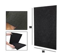 Volakebeing Activated Carbon Cooker Hood Filter Sheet 100cm x 100cm x 3mm Charcoal Extractor Rangehood Pad Cut to Size Kitchen Grease Odour Filter Replacement