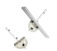 Volakebeing Adjustable Angle Ruler Miter Gauge for Woodworking Table Saw, Aluminium Oxide Guide Rail with Backer and Track Stop,for Multi-Angle Cuts on Router Table (C)