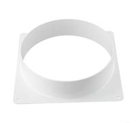 Volakebeing Air Vent Duct Connector Flange Straight Ventilation Pipe Fitting With Pre-Bored Holes For Bathroom Fan Kitchen Exhaust HVAC System Indoor Outdoor(200mm)