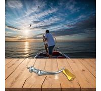 Volakebeing Aluminium Alloy Spinner Reel Single Rocker Handle with 2 Stainless Steel Bearings and Screw-In Shaft, Compatible with Stella, Vanford and Nasci Series,