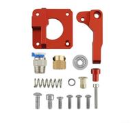 Volakebeing Aluminium Extruder Kit Compatible with for Ender3 Pro and for Ender3Series 3D Printers, Upgraded Metal Filament Feed Mechanism with Pressure Bolts (red)