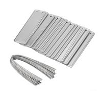 Volakebeing Aluminum Plant Labels Double Sided Metal Garden Tags Tree ID Markers Waterproof Name Tags with Metal Wire for Plants Nursery Greenhouse 82x25mm 50 Pack