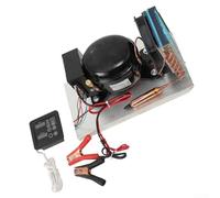 Volakebeing BD25HC DC 12-24V Refrigerator Air Compressor with Solar Controller, Natural Cooling, Low Back Pressure, Capillary Tube Throttling, BLDC