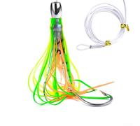 Volakebeing Big Game 8 over 0 for 665g Lure Silicone Hook Marlin Fishing Tuna Saltwater Mahi Bait Offshore 787inch Squid Skirt Metal For Deep Sea Trolling Mahi (B)