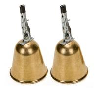 Volakebeing Bite Alarm Bell with Iron Fishing Indicator Plated Sea Fishing Strike Wire Copper for Rod Tip Night Fishing Gold Brass Bell Clamp on Clip Detector (M)