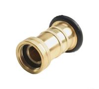 Volakebeing Brass Fire Hose Nozzle, Heavy Duty 1 Inch NH/NST Female Thread, High Pressure Spray Jet for Firefighting, Gardening, Car Washing