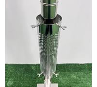 Volakebeing Camping Tent Stove Chimney Pipe with Anti-Hot Mesh Heat Shield Cover, 10cm Diameter Portable Wood Burner Flue Tube, Stainless Steel Chimney Protector Guard