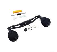 Volakebeing Carbon Fiber Fishing Reel Handle 140mm Reel Replacement Parts with For Eva for Knob Gadget Set 8x5mm 7x4mm Compatible with For Daiwa for Featherweight Upgrade Set (black right hand)