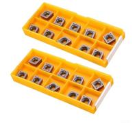 Volakebeing CCMT32.52 CCMT09T308 VP15TF Carbide Inserts for Lathe Milling Cutter Tool, 20PCS, Cemented Carbide Cutting with Purple Black Coating, High